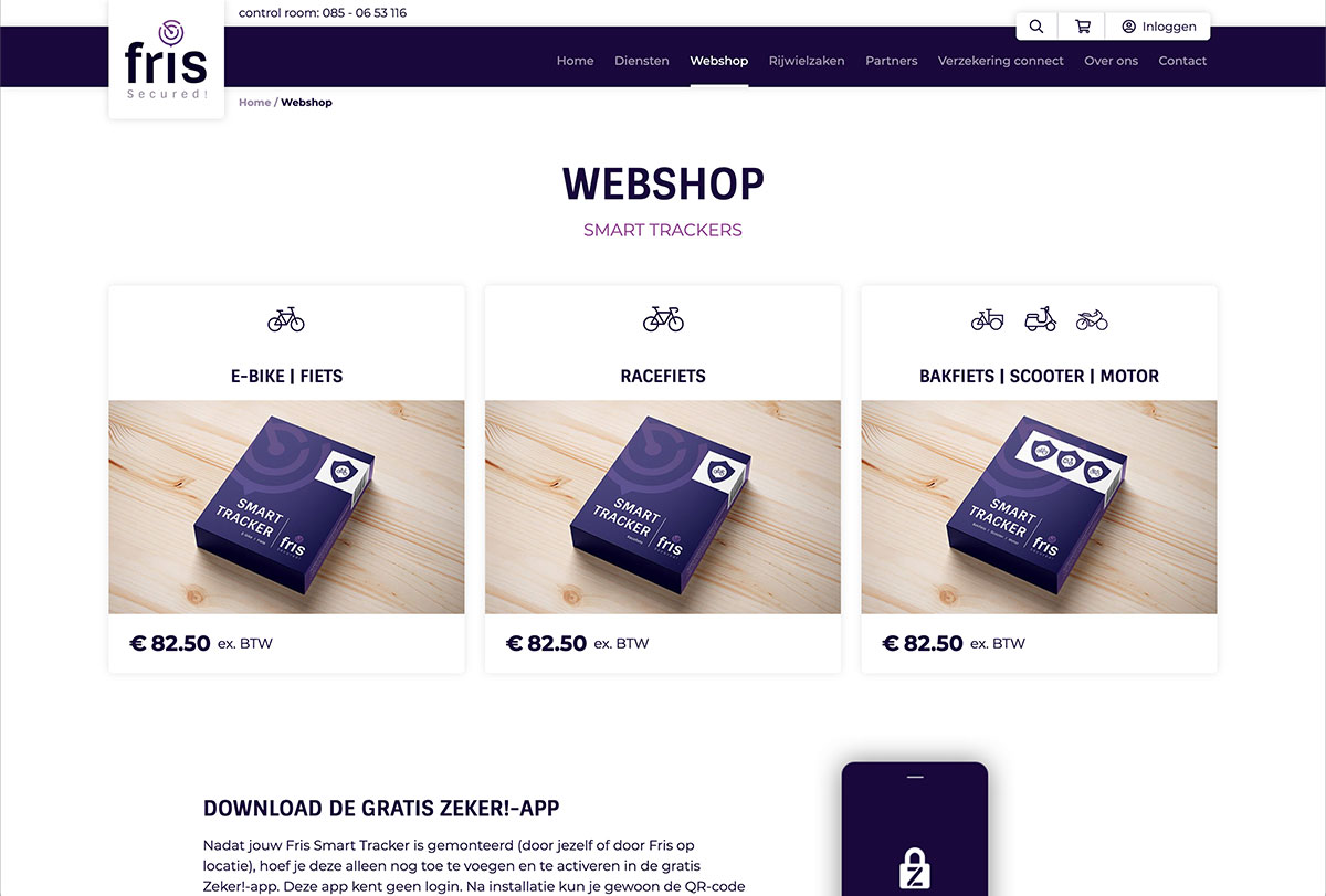 Fris Nederland Maatwerk website design & Wilje Online